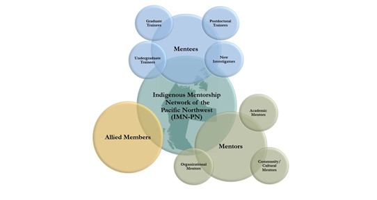 Indigenous mentorship network membership diagram